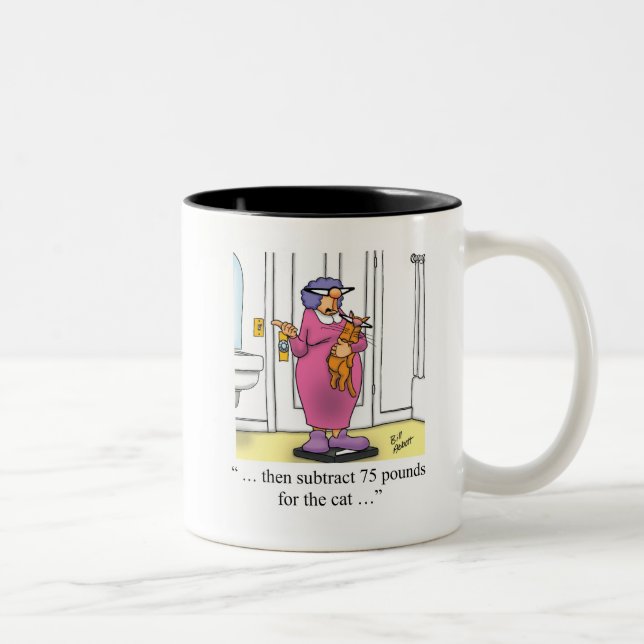 Funny Cat Owners Humour Coffee Mug (Right)