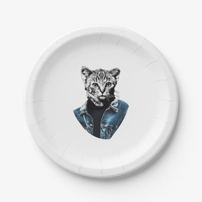 Funny Cat      Paper Plate (Front)