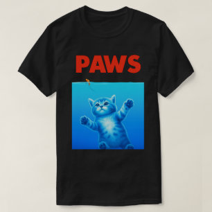 Funny Cat “PAWS” Parody Design – Cute Kitten Joke  T-Shirt