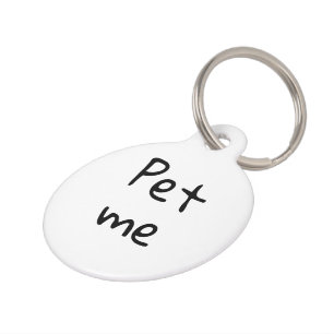 Funny Cat Pet Me With Your Eyes Minimal Tag