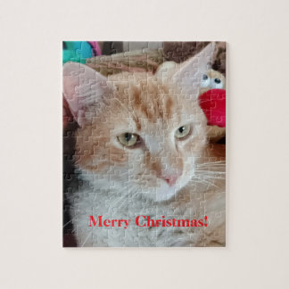 Funny Cat Photo Christmas Puzzle