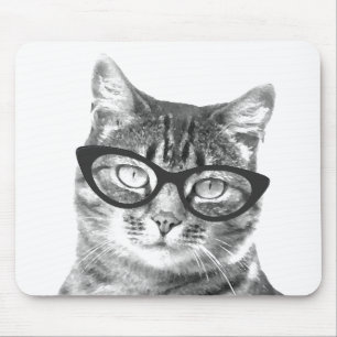 Funny cat photograph mouse pad design