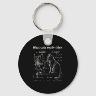 Funny Cat Physics Humour Design What Cats Really T Key Ring