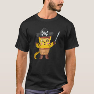 Funny Cat Pirate Birthday Party Themed Captain Pir T-Shirt