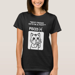 Funny Cat Pisces Constellation Zodiac Sign Birthda T-Shirt