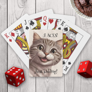 Funny Cat Playing Cards
