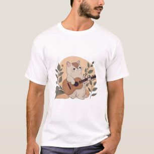 Funny Cat Playing Guitar Shirt