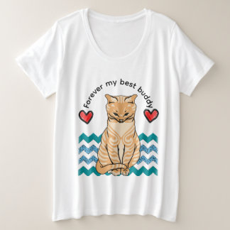 funny cat plus size T-Shirt