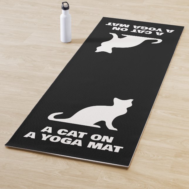 Funny cat pose personalised yoga mat design (In Situ)