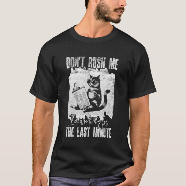 Funny Cat Procrastination Tee For Introverted Coff (Front)