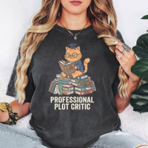 Funny Cat Professional Plot Critic Graduation Desi
