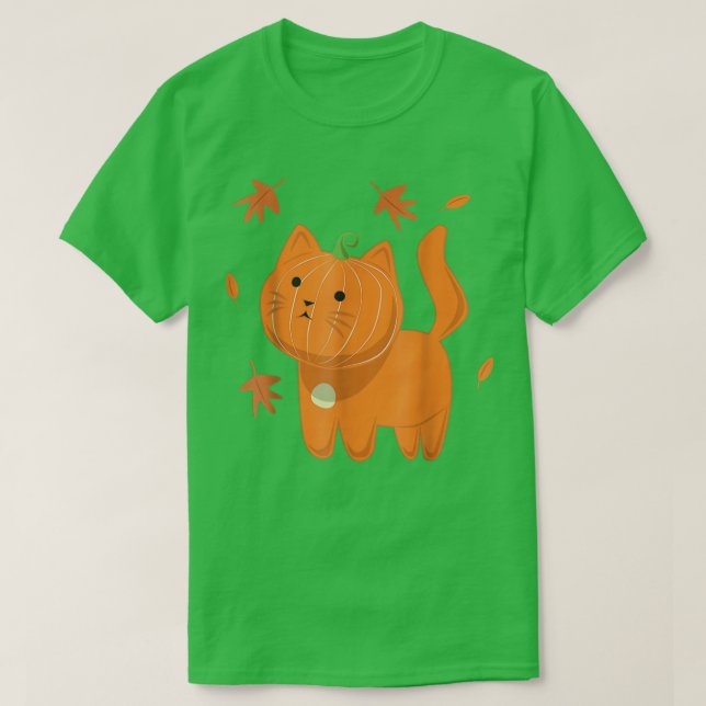 Funny Cat Pumpkin Halloween 2022 Jack O Lantern Ca T-Shirt (Design Front)