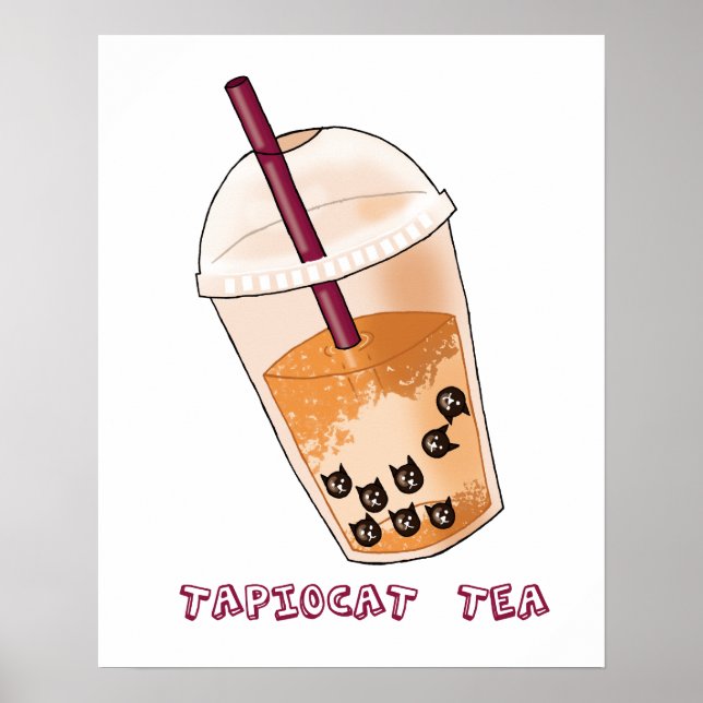 Funny Cat Pun Illustration Poster (Front)