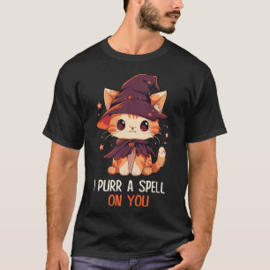 Funny Cat Pun Witch Spell Graphic Men Kids Women H T-Shirt