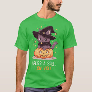 Funny Cat Pun Witch Spell Graphic Men Kids Women H T-Shirt