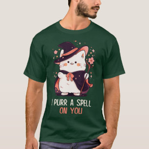 Funny Cat Pun Witch Spell Graphic Men Kids Women H T-Shirt