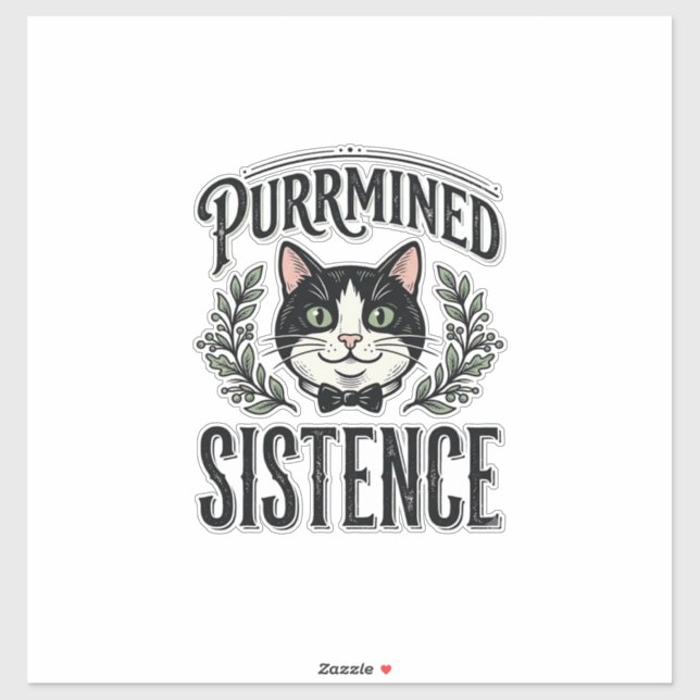 Funny Cat Purrmined Sistence Vintage Graphic_1 (Sheet)