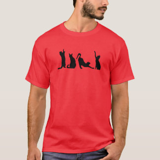 Funny Cat Quatre French Kitty Silhouette T-Shirt