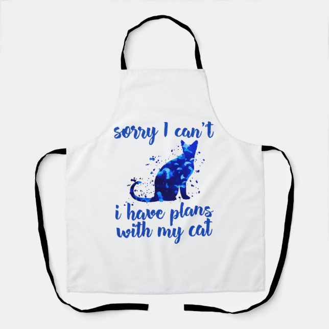 funny cat quote   apron (Front)