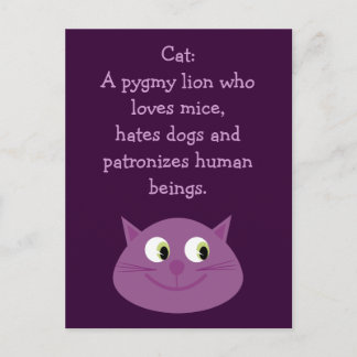 Funny Cat Quote Cute Customisable Charity Postcard