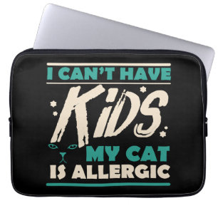 Funny cat quote gift laptop sleeve