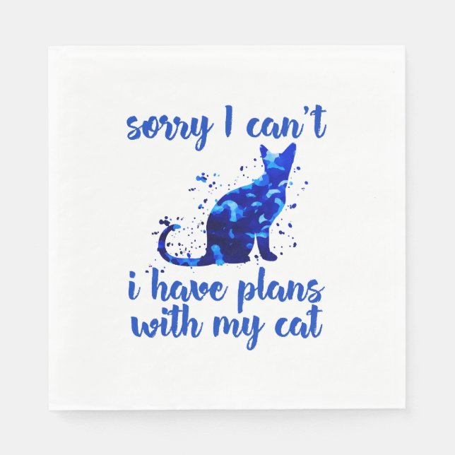 funny cat quote   napkin (Front)