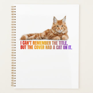 Funny Cat Quote Spiral Notebook for Librarians Planner