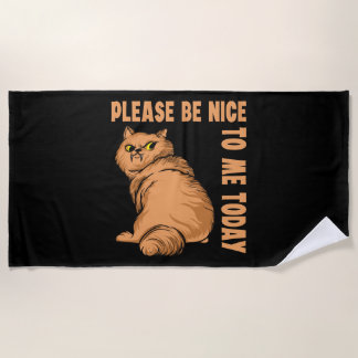 Funny Cat Quote Tomcat nice Design Beach Towel