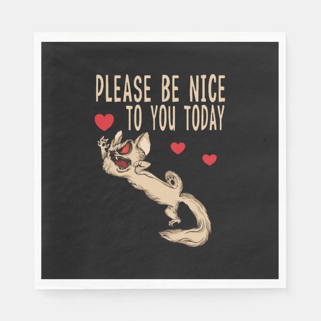 Funny Cat Quote Tomcat nice Design Napkin (Front)