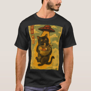 Funny Cat Ramen Ufo Japanese Anime For Men Women T T-Shirt