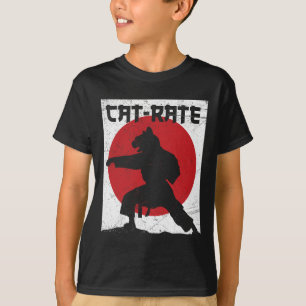 Funny Cat-rate Cat Karate Gift For Martial Arts Ki T-Shirt