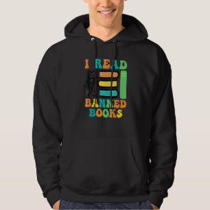 Funny Cat Reader I Read Banned Books For men and W Hoodie