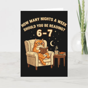 Funny Cat Reading 6-7 Meme Englieacher Book Lover Card