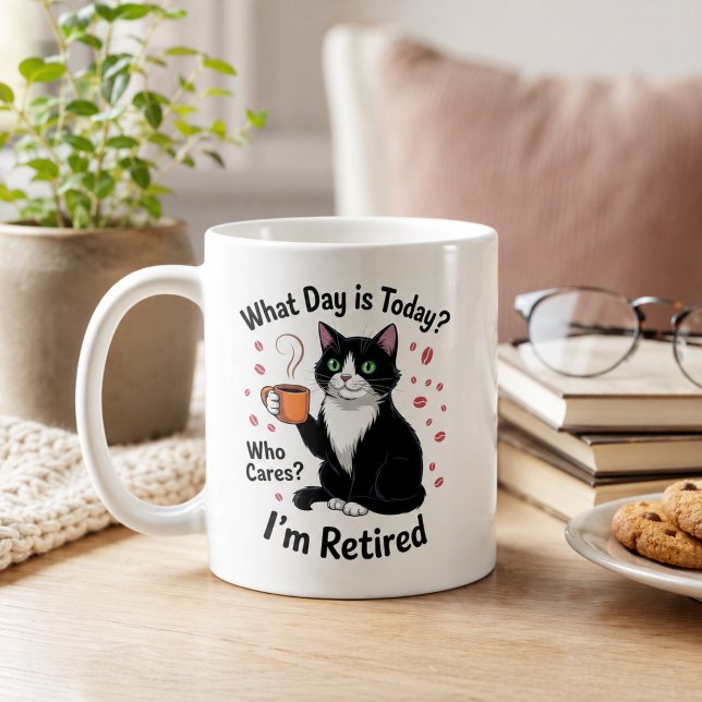 Funny Cat Retirement Quotes Retired Cat Day  Coffee Mug (Funny Cat Retirement Quotes Retired Cat Day Coffee Mug
)