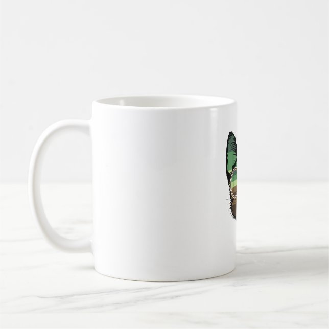 Funny Cat retro  Coffee Mug (Left)