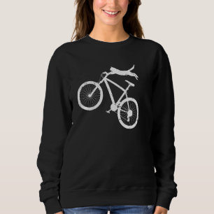 Funny Cat Riding BMX Art For Men Women BMX Bike BM Sweatshirt