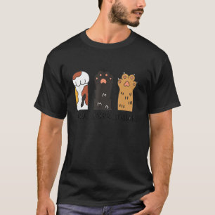 Funny Cat Rock Paper Scissors Cute Cat Paws Kids T T-Shirt