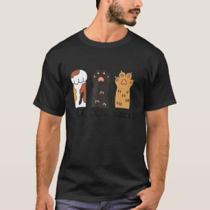 Funny Cat Rock Paper Scissors Cute Cat Paws Kids T T-Shirt