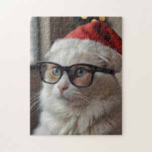 Funny Cat Santa Puzzle - Christmas Jigsaw