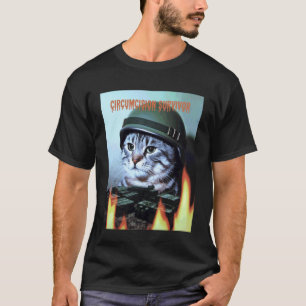 Funny Cat Saying Circumcision Survivor Parody Humo T-Shirt