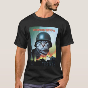 Funny Cat Saying Circumcision Survivor Parody Humo T-Shirt