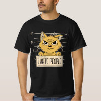 Funny cat says I hate people antisocial joke memes