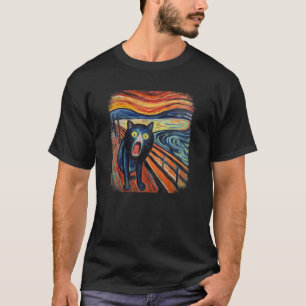 funny CAT Scream by Edvard Expressionism Munch Art T-Shirt