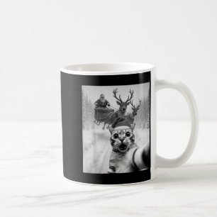 Funny Cat Selfie Santa Merry Christmas Xmas Pajama Coffee Mug