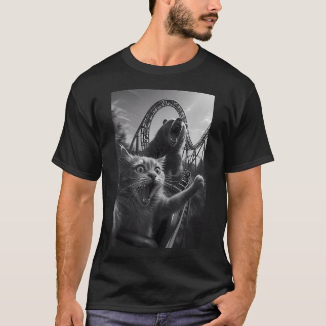 Funny Cat Selfie Top With Bear Roller (Front)