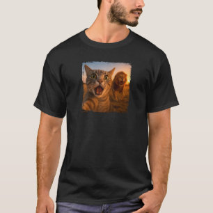 Funny Cat Selfie with Lion Cat Meme for Men Women T-Shirt