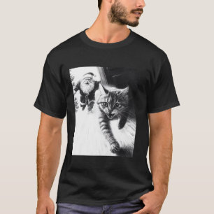 Funny Cat Selfie With Santa Christmas T-Shirt