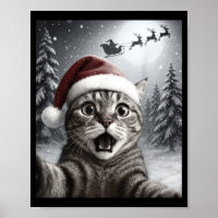 Funny Cat Selfie With Santa Claus Christmas Men Wo