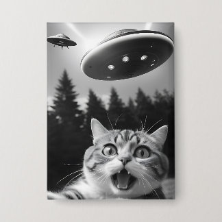 Funny Cat Selfie with UFO Alien Drones