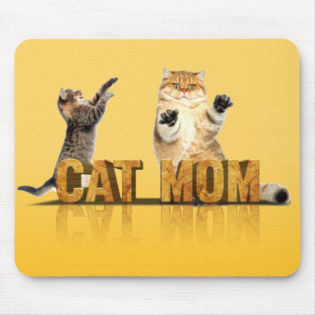 Funny cat shirt | cat mum gift | cat mummy mouse pad (Front)